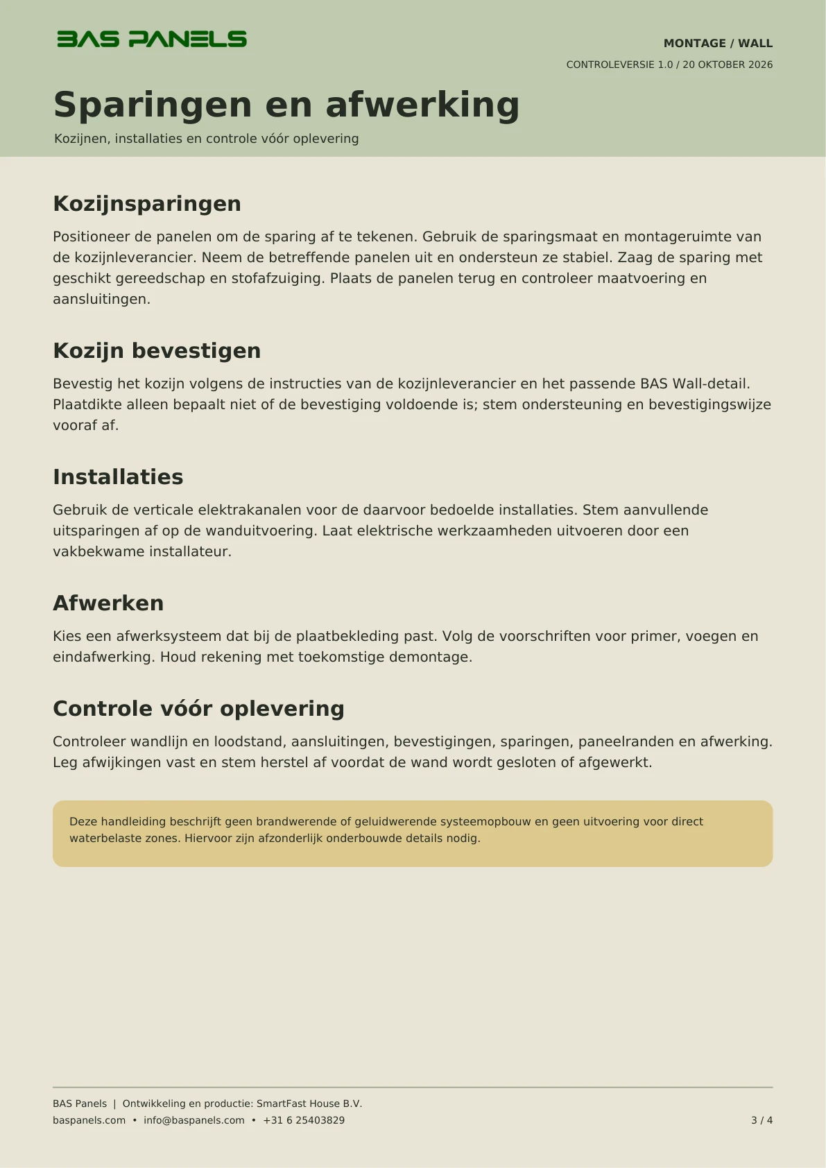 Montagehandleiding BAS Wall — pagina 3